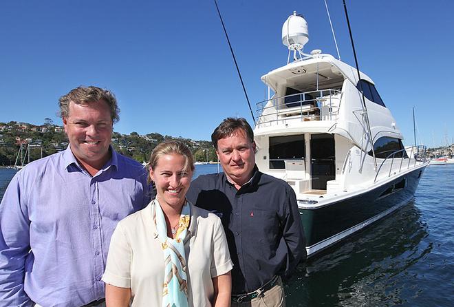 Part of the Pantaenius Australia team - Lto R: Adam Brown, Michelle Rathgeb and Jamie MacPhail. ©  John Curnow